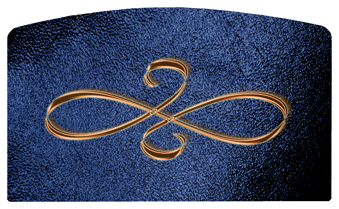 DACRO-601-CP-SH-BL Copper Scroll Shimmer Blue